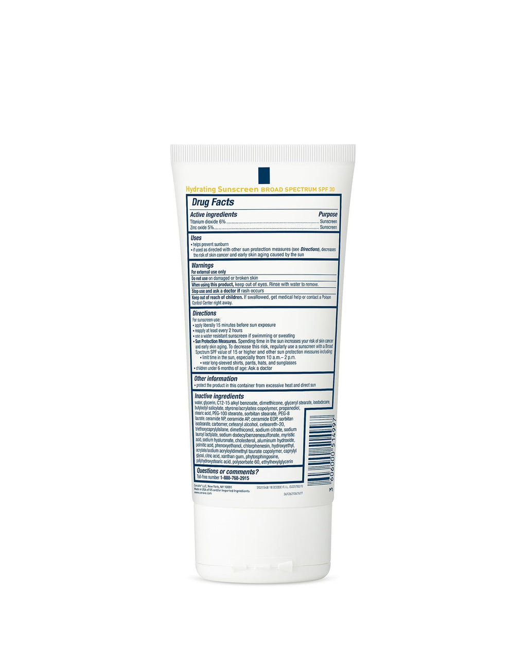CeraVe Sunscreen Body Hydrating Mineral Sunscreen Body Lotion Spf