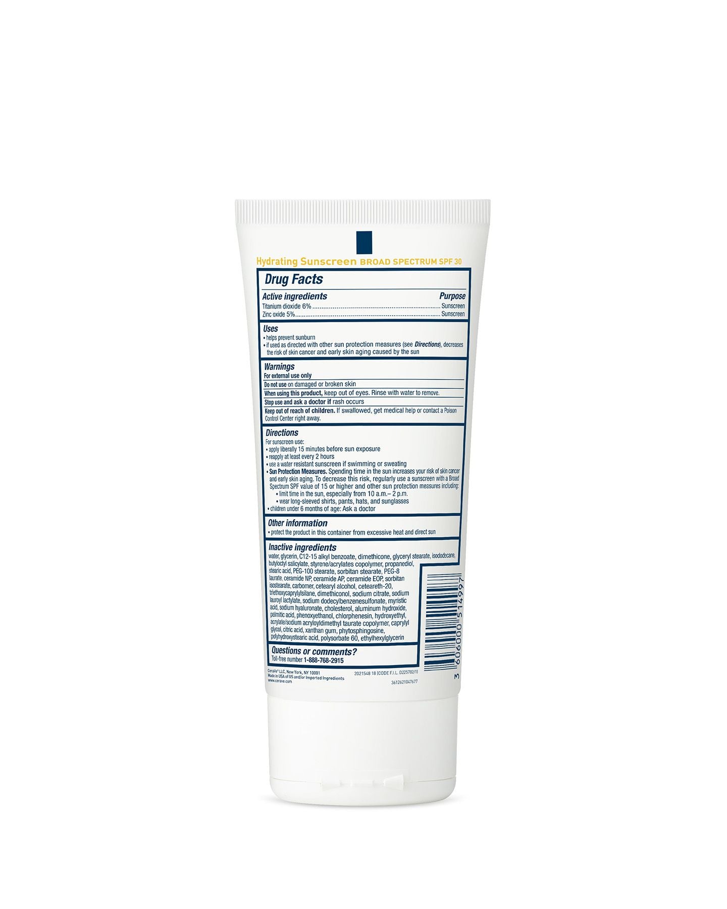 CeraVe Sunscreen Body Hydrating Mineral Sunscreen Body Lotion Spf