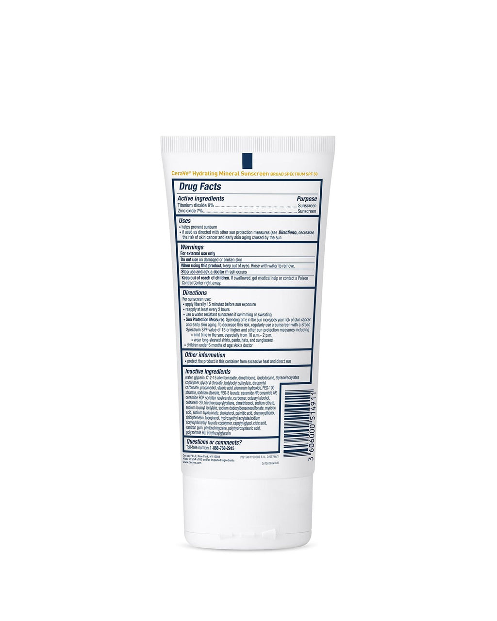 CeraVe Sunscreen Body Hydrating Sunscreen Body Lotion Spf