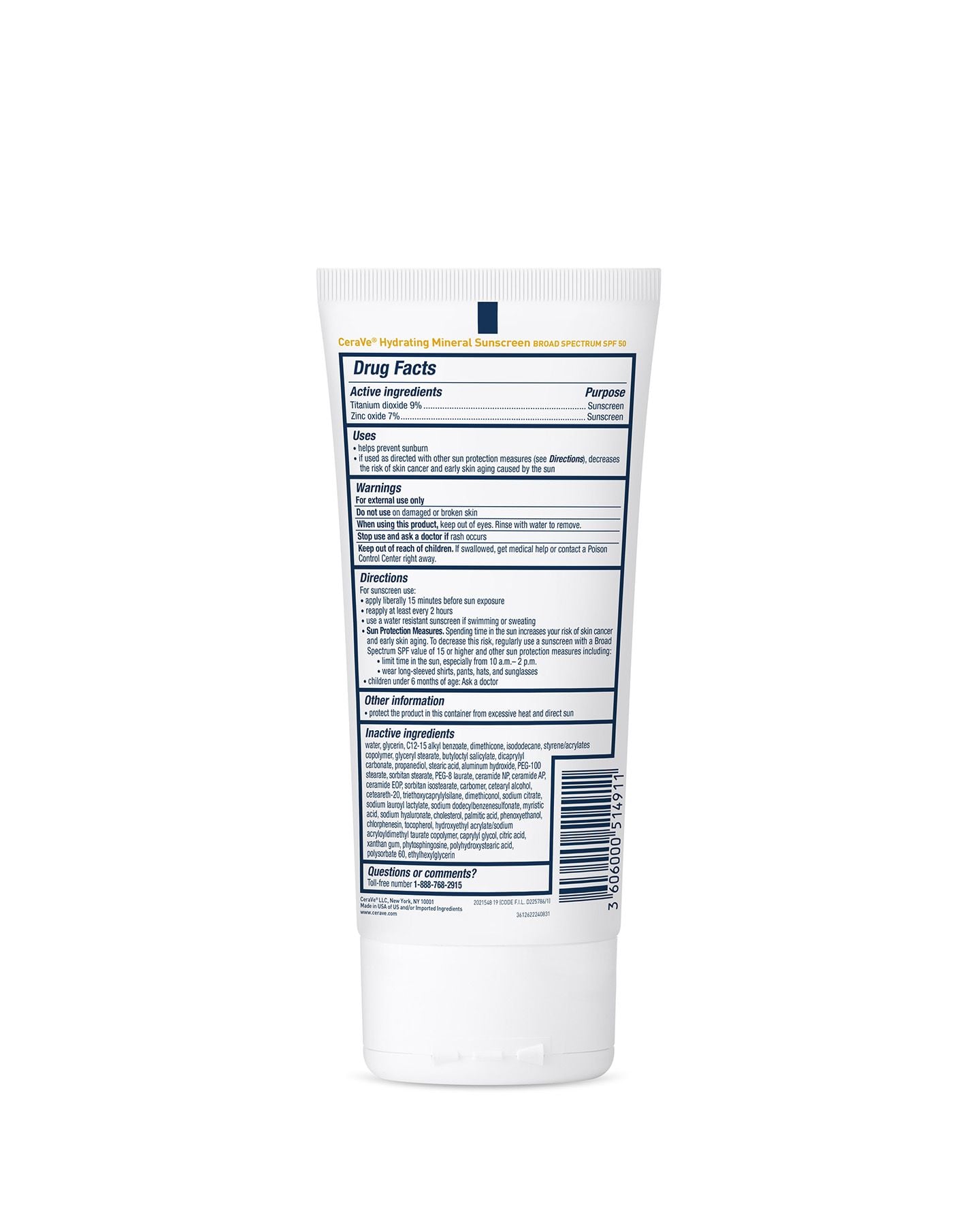CeraVe Sunscreen Body Hydrating Sunscreen Body Lotion Spf